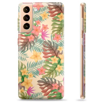 Samsung Galaxy S21+ 5G TPU Cover - Lyserøde Blomster