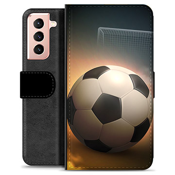 Samsung Galaxy S21 5G Premium Flip Cover med Pung - Fodbold