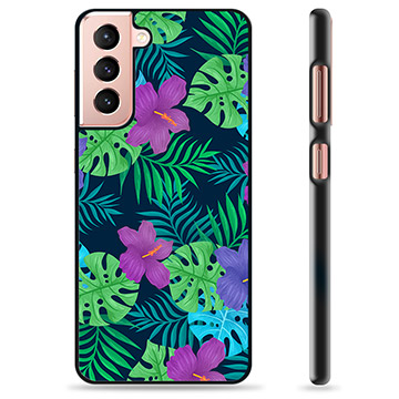 Samsung Galaxy S21 5G Beskyttende Cover - Tropiske Blomster