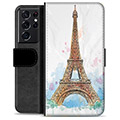 Samsung Galaxy S21 Ultra 5G Premium Flip Cover med Pung - Paris