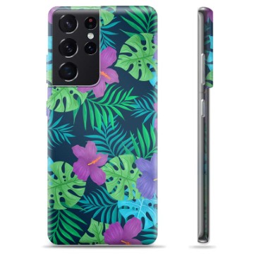 Samsung Galaxy S21 Ultra 5G TPU Cover - Tropiske Blomster