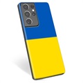 Samsung Galaxy S21 Ultra 5G TPU Cover Ukrainsk Flag - Gul og lyseblå