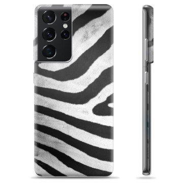 Samsung Galaxy S21 Ultra 5G TPU Cover - Zebra