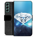 Samsung Galaxy S22+ 5G Premium Flip Cover med Pung - Diamant