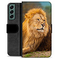 Samsung Galaxy S22+ 5G Premium Flip Cover med Pung - Løve