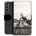 Samsung Galaxy S22+ 5G Premium Flip Cover med Pung - Motorcykel