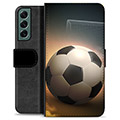Samsung Galaxy S22+ 5G Premium Flip Cover med Pung - Fodbold