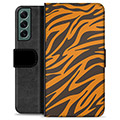 Samsung Galaxy S22+ 5G Premium Flip Cover med Pung - Tiger