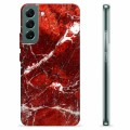 Samsung Galaxy S22+ 5G TPU Cover - Rød Marmor