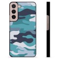 Samsung Galaxy S22 5G Beskyttende Cover - Blå Camouflage