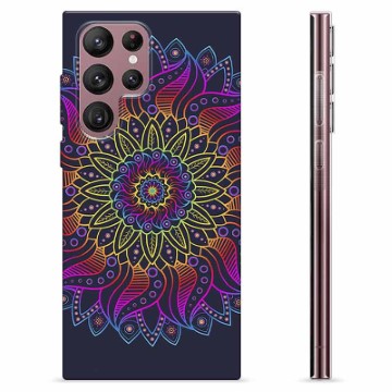 Samsung Galaxy S22 Ultra 5G TPU Cover - Farverig Mandala