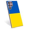 Samsung Galaxy S22 Ultra 5G TPU Cover Ukrainsk Flag - Gul og lyseblå