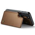 Samsung Galaxy S22+ 5G Caseme C22-etui RFID-kortpung - Brun