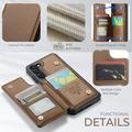 Samsung Galaxy S22+ 5G Caseme C22-etui RFID-kortpung - Brun