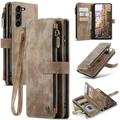 Samsung Galaxy S23 5G Caseme 2-i-1 Multifunktionel Pung - Brun