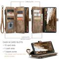 Samsung Galaxy S23 Ultra 5G Caseme 2-i-1 Multifunktionel Pung - Brun