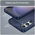 Samsung Galaxy S24 Børstet TPU Cover - Karbonfiber