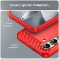 Samsung Galaxy S24 FE Børstet TPU Cover - Karbonfiber