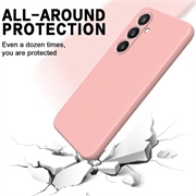 Samsung Galaxy S24 FE Liquid Silikone Cover med Strop - Pink