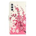 Samsung Galaxy S24 FE Style Series Pung Taske - Pink Blomster