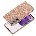 Samsung Galaxy S24 Glitter Series Hybrid Cover - Sort