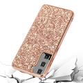 Samsung Galaxy S24 Glitter Series Hybrid Cover - Sort