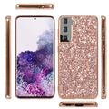 Samsung Galaxy S24 Glitter Series Hybrid Cover - Sort