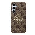 Samsung Galaxy S24 Guess 4G Big Metal Logo Hybrid Cover - Brun