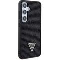 Samsung Galaxy S24 Guess Rhinestones Triangle Metal Logo Cover - Sort