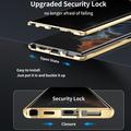 Samsung Galaxy S24 Magnetisk Cover med Hærdet Glas - Privatliv - Guld