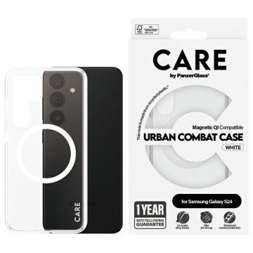 Samsung Galaxy S24 PanzerGlass Care Transparent Urban Combat Cover - MagSafe-kompatibel - Hvid