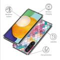 Samsung Galaxy S24 Stilfuld Ultra-Slim TPU Cover - Regnbue Rhombus