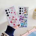 Samsung Galaxy S24 Ultra Butterfly TPU-etui med ringholder - farverig