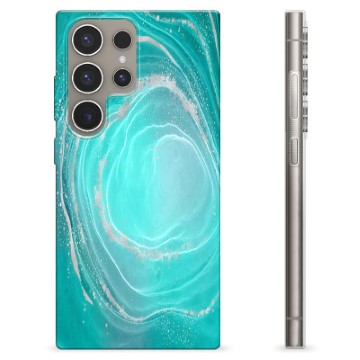 Samsung Galaxy S24 Ultra TPU Cover - Turkis Swirl