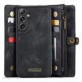 Samsung Galaxy S24+ Caseme 008 2-i-1 Multifunktionel Pung - Sort