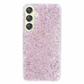 Samsung Galaxy S24+ Glitter Flakes TPU Cover - Pink