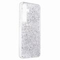 Samsung Galaxy S24+ Glitter Flakes TPU Cover - Sølv