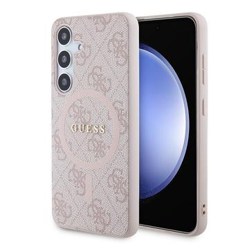 Samsung Galaxy S24 Guess 4G farvet ringetui - MagSafe-kompatibel - pink