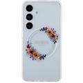 Samsung Galaxy S24+ Guess IML Flowers Wreath Cover - MagSafe-kompatibel