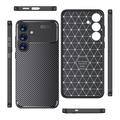 Samsung Galaxy S25 Beetle Karbonfiber TPU Cover - Sort