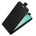 Samsung Galaxy S25 Vertikal Flip Taske med Kortholder - Sort