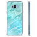 Samsung Galaxy S8+ Hybrid Cover - Blå Marmor