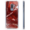 Samsung Galaxy S9+ Hybrid Cover - Rød Marmor