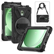 Samsung Galaxy Tab Active 3/Tab Active5 Heavy Duty 360 Cover med Håndrem - Sort