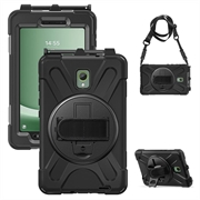 Samsung Galaxy Tab Active 3/Tab Active5 Heavy Duty 360 Cover med Håndrem - Sort