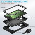 Samsung Galaxy Tab Active5 Heavy Duty 360 Cover med Håndrem - Sort