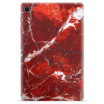 Samsung Galaxy Tab S6 Lite 2020/2022/2024 TPU Cover - Rød Marmor