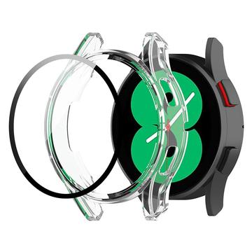 Samsung Galaxy Watch FE Plastikcover med Skærmbeskyttelse Hærdet Glas - 40mm - Klar