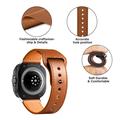 Samsung Galaxy Watch Ultra Tech-Protect Fit Læderrem - 47mm - Brun