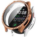 Samsung Galaxy Watch7 Rhinestone Dekorative Cover med Skærmbeskyttelse - 40mm - Rødguld